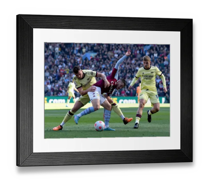 Framed Print : Xhaka vs Buendia: Intense Clash Between Aston Villa and Arsenal in Premier League Framed Print : Xhaka vs Buendia: Intense Clash Between Aston Villa and Arsenal in Premier League