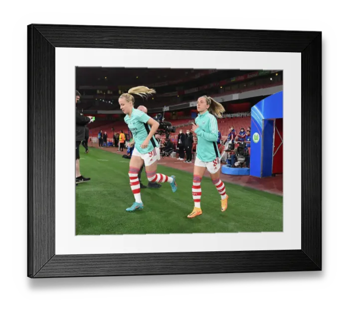 Framed Print : Arsenal Women vs. VfL Wolfsburg: UEFA Women's Champions League Quarterfinals at Emirates Stadium Framed Print : Arsenal Women vs. VfL Wolfsburg: UEFA Women's Champions League Quarterfinals at Emirates Stadium