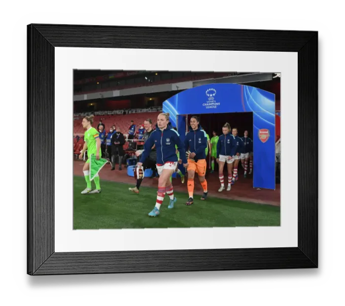 Framed Print : Arsenal Women vs. VfL Wolfsburg: Quarterfinals, UEFA Women's Champions League Showdown Framed Print : Arsenal Women vs. VfL Wolfsburg: Quarterfinals, UEFA Women's Champions League Showdown