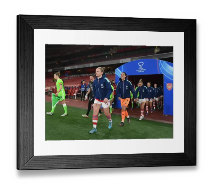 Framed Print : Arsenal Women vs. VfL Wolfsburg: Quarterfinals, UEFA Women's Champions League Showdown Framed Print : Arsenal Women vs. VfL Wolfsburg: Quarterfinals, UEFA Women's Champions League Showdown