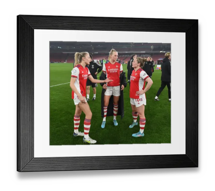 Framed Print : Arsenal Women vs. VfL Wolfsburg: UEFA Women's Champions League Quarterfinals at Emirates Stadium Framed Print : Arsenal Women vs. VfL Wolfsburg: UEFA Women's Champions League Quarterfinals at Emirates Stadium