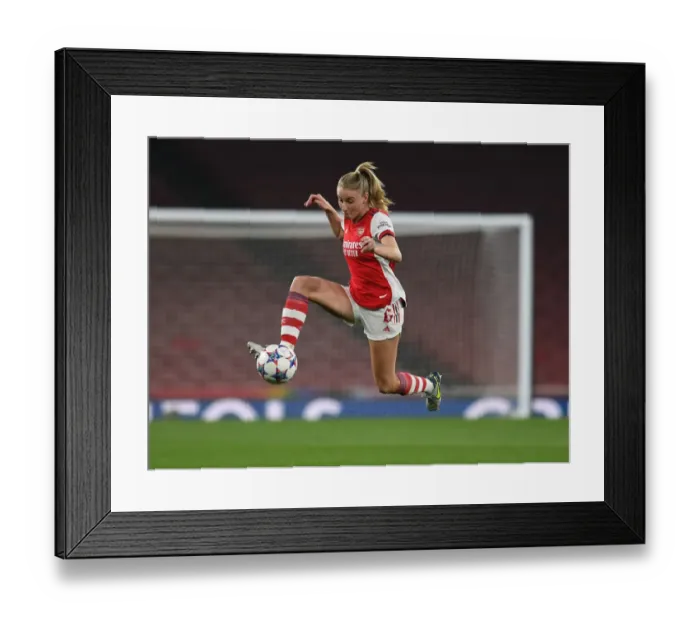 Framed Print : Arsenal Women vs. VfL Wolfsburg: UEFA Women's Champions League Quarterfinals (2021-22)