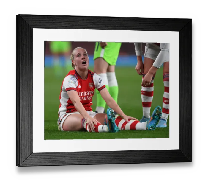 Framed Print : Arsenal Women vs. VfL Wolfsburg: UEFA Women's Champions League Quarterfinals (2021-22)