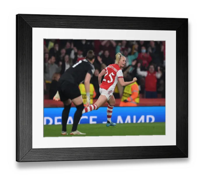 Framed Print : Arsenal vs. VfL Wolfsburg: Stina Blackstenius Disallowed Goal - UEFA Women's Champions League Quarterfinals Framed Print : Arsenal vs. VfL Wolfsburg: Stina Blackstenius Disallowed Goal - UEFA Women's Champions League Quarterfinals
