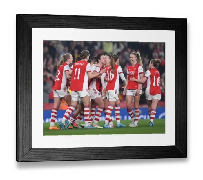 Framed Print : Lotte Wubben-Moy Scores Dramatic Quarterfinal Goal: Arsenal Women's Champions League Victory over VfL Wolfsburg Framed Print : Lotte Wubben-Moy Scores Dramatic Quarterfinal Goal: Arsenal Women's Champions League Victory over VfL Wolfsburg