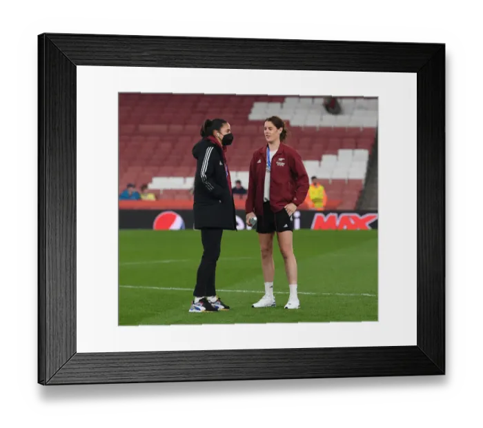 Framed Print : Arsenal Women vs. VfL Wolfsburg: UEFA Women's Champions League Quarterfinal Showdown