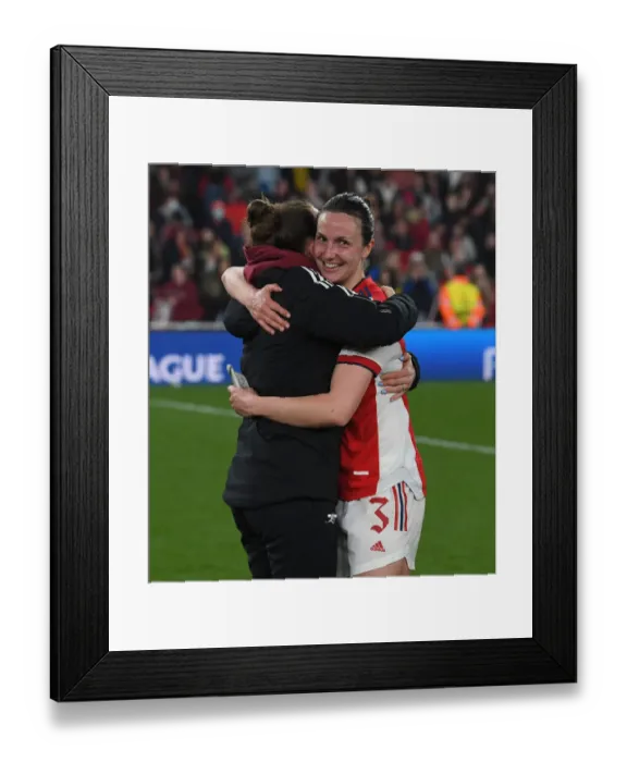 Framed Print : Arsenal Women vs. VfL Wolfsburg: A Heartfelt Quarter-Final Battle in UEFA Champions League