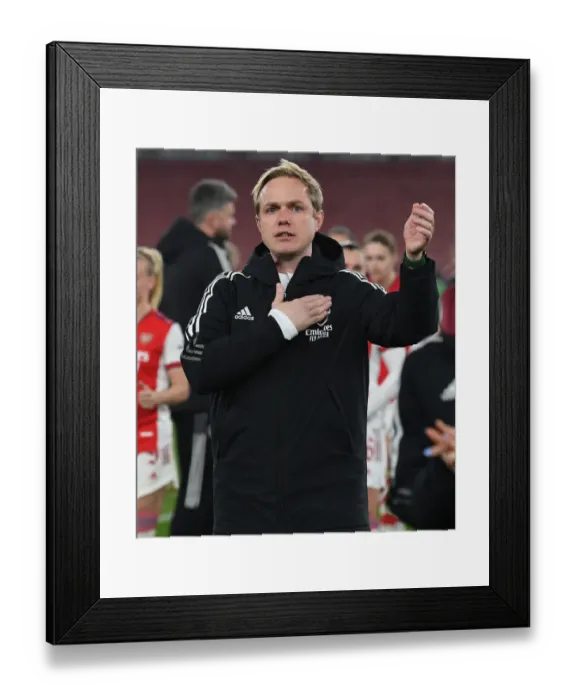 Framed Print : Jonas Eidevall Guides Arsenal Women in UEFA Champions League Clash vs. VfL Wolfsburg Framed Print : Jonas Eidevall Guides Arsenal Women in UEFA Champions League Clash vs. VfL Wolfsburg