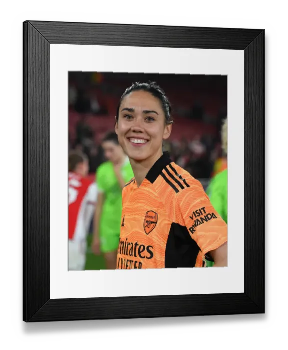 Framed Print : Manuela Zinsberger's Unwavering Determination: Arsenal Women's UEFA Champions League Quarterfinals vs. VfL Wolfsburg Framed Print : Manuela Zinsberger's Unwavering Determination: Arsenal Women's UEFA Champions League Quarterfinals vs. VfL Wolfsburg