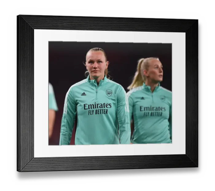 Framed Print : Arsenal Women vs. VfL Wolfsburg: UEFA Women's Champions League Quarterfinals (2021-22)
