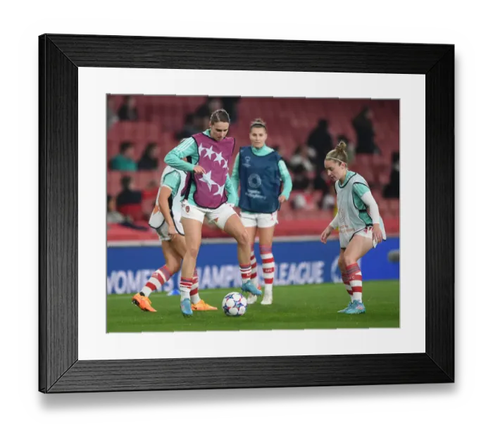 Framed Print : Viviane Miedema's Focus: Arsenal Women's UEFA Champions League Preparation vs. VfL Wolfsburg Framed Print : Viviane Miedema's Focus: Arsenal Women's UEFA Champions League Preparation vs. VfL Wolfsburg