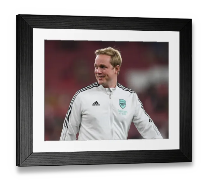 Framed Print : Arsenal Women Take on Wolfsburg in UEFA Champions League Quarter-Finals: Jonas Eidevall's Leadership