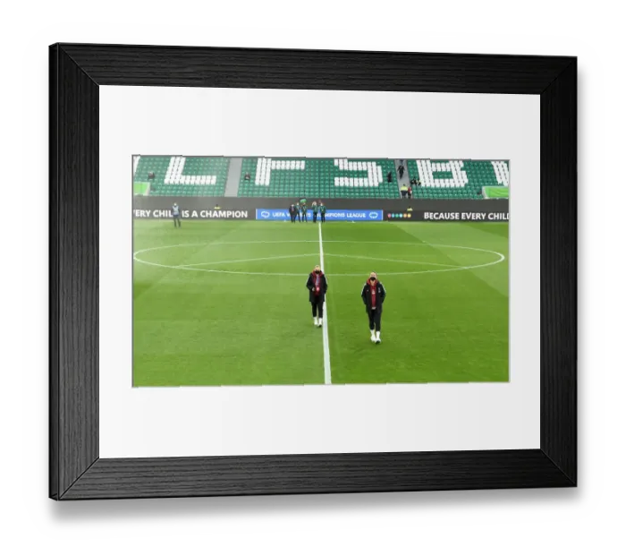 Framed Print : Arsenal Women Scout VfL Wolfsburg Pitch Ahead of UEFA Champions League Quarterfinals Framed Print : Arsenal Women Scout VfL Wolfsburg Pitch Ahead of UEFA Champions League Quarterfinals