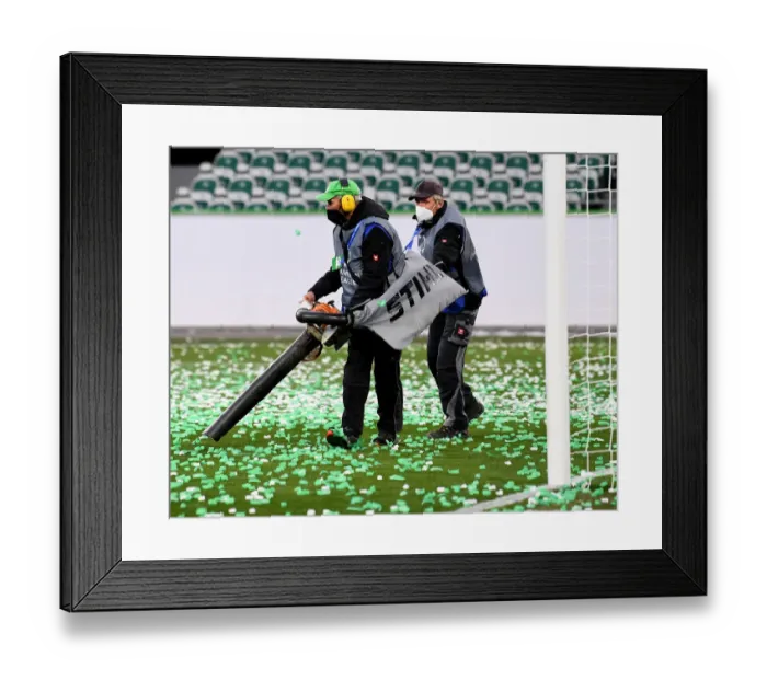 Framed Print : Clearing the Confetti: Arsenal's Women's Champions League Quarterfinal at Wolfsburg