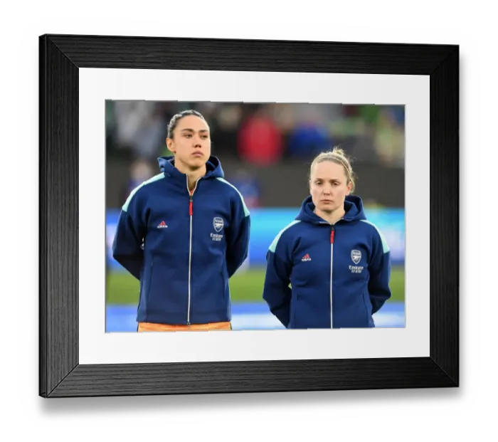 Framed Print : Arsenal Women vs. VfL Wolfsburg: UEFA Women's Champions League Quarterfinals Showdown Framed Print : Arsenal Women vs. VfL Wolfsburg: UEFA Women's Champions League Quarterfinals Showdown