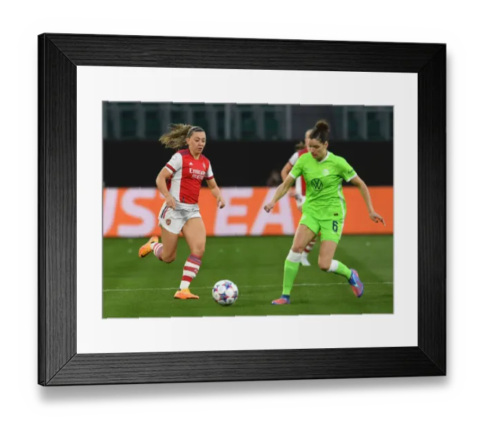 Framed Print : Arsenal Women's Champions League Battle: Arsenal vs. Wolfsburg Framed Print : Arsenal Women's Champions League Battle: Arsenal vs. Wolfsburg