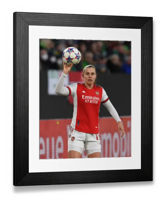 Framed Print : Arsenal Women Battle VfL Wolfsburg in Champions League Quarterfinals