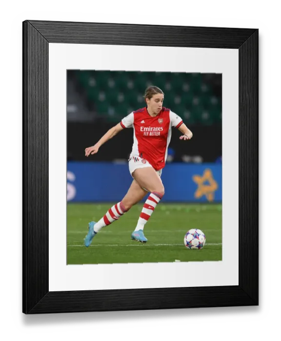 Framed Print : Arsenal's Vivianne Miedema Shines in UEFA Women's Champions League Quarterfinals vs VfL Wolfsburg