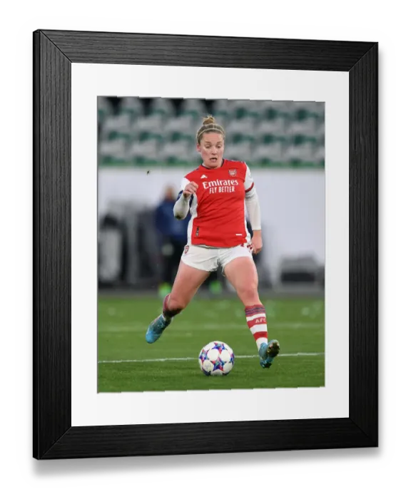 Framed Print : Arsenal's Kim Little Faces Off Against VfL Wolfsburg in UEFA Women's Champions League Quarterfinals