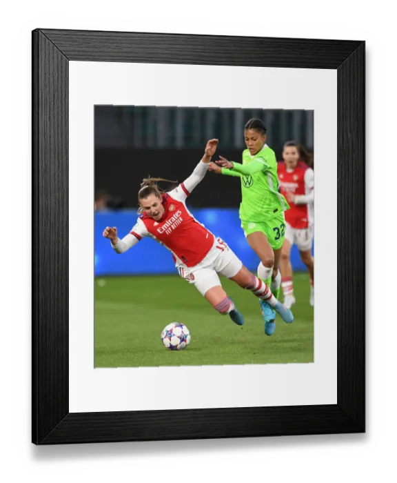 Framed Print : Arsenal vs. VfL Wolfsburg: A Battle in the UEFA Women's Champions League Quarterfinals Framed Print : Arsenal vs. VfL Wolfsburg: A Battle in the UEFA Women's Champions League Quarterfinals