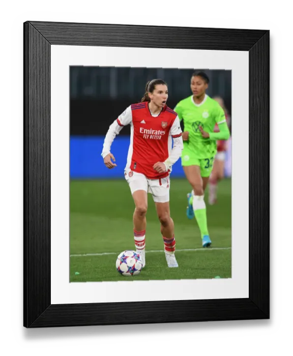 Framed Print : Arsenal's Tobin Heath in Action during Champions League Quarterfinal vs. VfL Wolfsburg