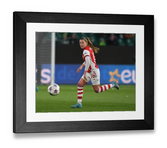 Framed Print : Champions League Quarterfinal Showdown: Arsenal Women vs. VfL Wolfsburg