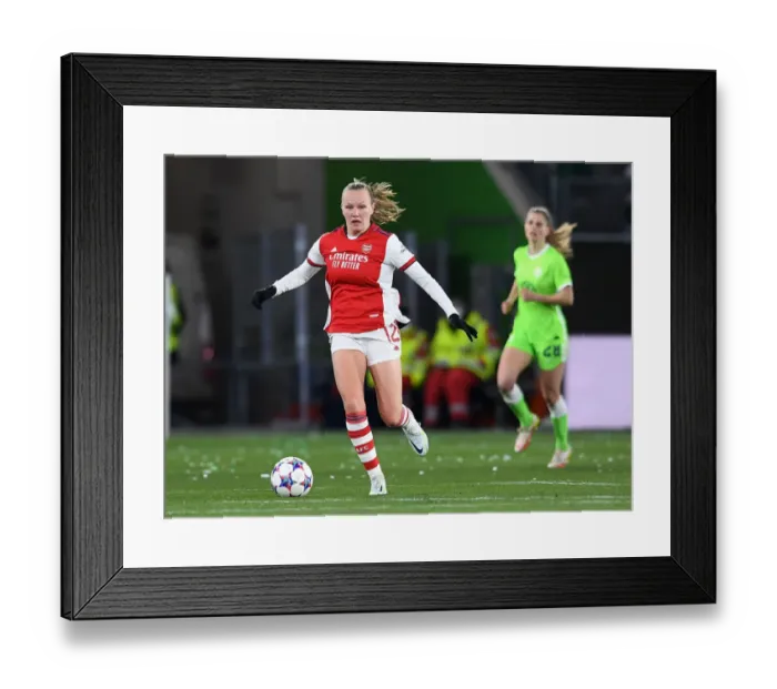 Framed Print : Arsenal WFC vs. VfL Wolfsburg: UEFA Women's Champions League Quarterfinals Showdown
