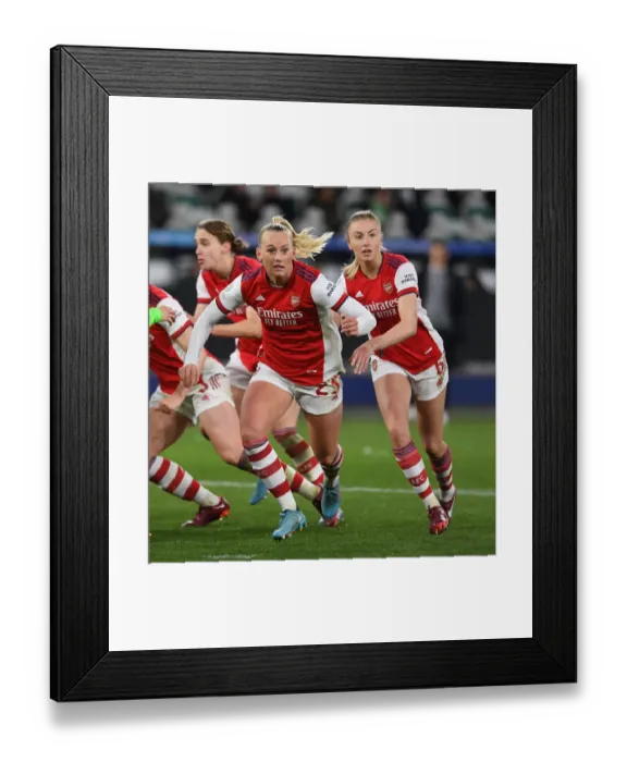Framed Print : Arsenal Women vs. VfL Wolfsburg: UEFA Women's Champions League Quarterfinals Showdown