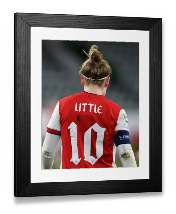 Framed Print : Kim Little's Battle for Champions League Glory: Arsenal vs. VfL Wolfsburg