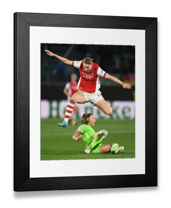 Framed Print : Vivianne Miedema vs. Lena Oberdorf: A Battle in the UEFA Women's Champions League Quarterfinals Framed Print : Vivianne Miedema vs. Lena Oberdorf: A Battle in the UEFA Women's Champions League Quarterfinals