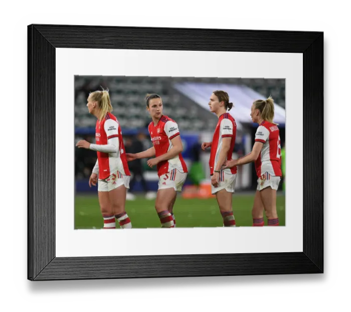 Framed Print : Champions League Showdown: Arsenal Women vs. VfL Wolfsburg Framed Print : Champions League Showdown: Arsenal Women vs. VfL Wolfsburg
