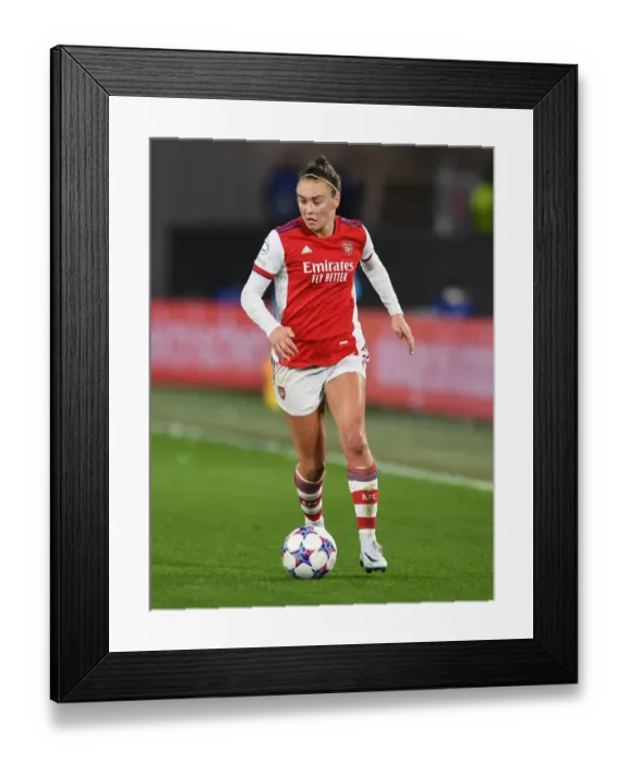 Framed Print : Arsenal Women's Champions League Showdown: Quest for Glory vs. VfL Wolfsburg