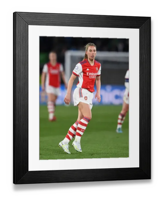 Framed Print : Jordan Nobbs Battles for Arsenal's Champions League Victory: Arsenal Women vs. VfL Wolfsburg Showdown