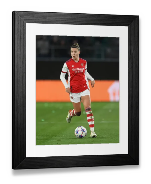 Framed Print : Arsenal Women's Champions League: Quest for Glory vs. VfL Wolfsburg Showdown