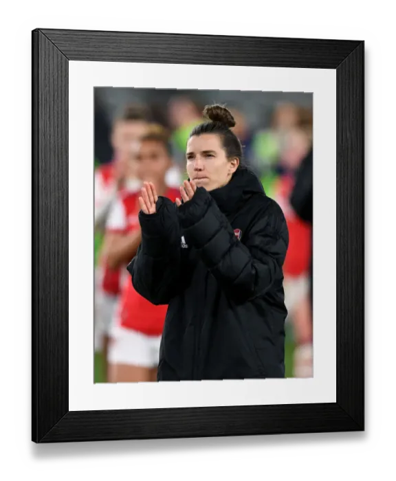 Framed Print : Arsenal Women's Champions League: Tobin Heath Celebrates Quarterfinal Victory with Fans Framed Print : Arsenal Women's Champions League: Tobin Heath Celebrates Quarterfinal Victory with Fans