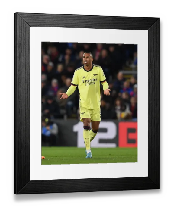 Framed Print : Gabriel in Action: Arsenal vs. Crystal Palace, Premier League 2021-22
