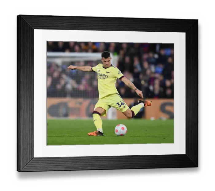 Framed Print : Granit Xhaka: Arsenal Midfielder in Action Against Crystal Palace, Premier League 2021-22 Framed Print : Granit Xhaka: Arsenal Midfielder in Action Against Crystal Palace, Premier League 2021-22
