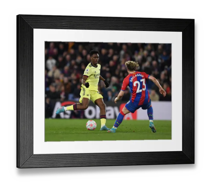 Framed Print : Clash at Selhurst Park: Arsenal's Sambi Faces Off Against Crystal Palace's Gallagher