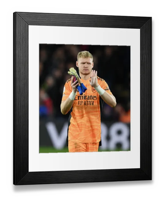 Framed Print : Arsenal's Aaron Ramsdale Celebrates with Fans after Crystal Palace Victory Framed Print : Arsenal's Aaron Ramsdale Celebrates with Fans after Crystal Palace Victory