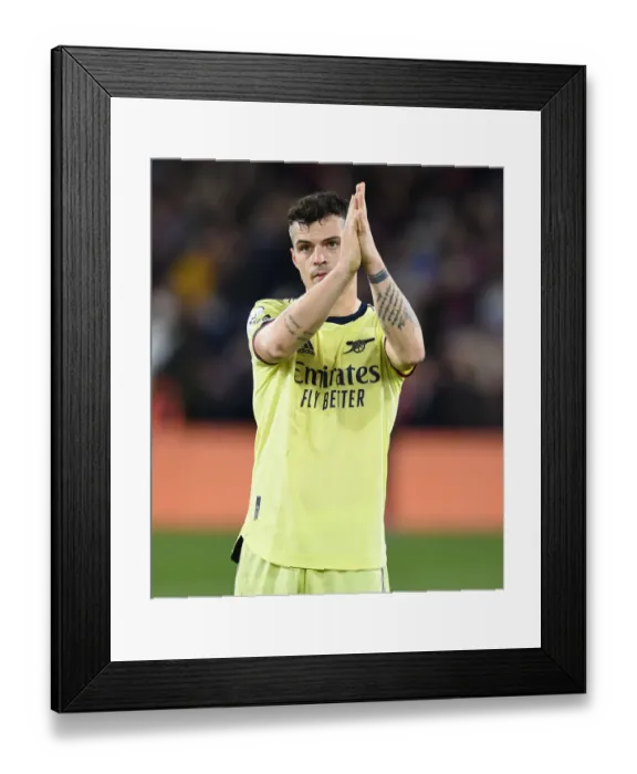 Framed Print : Granit Xhaka's Euphoric Moment: Arsenal's Victory over Crystal Palace, 2021-22 Premier League Framed Print : Granit Xhaka's Euphoric Moment: Arsenal's Victory over Crystal Palace, 2021-22 Premier League
