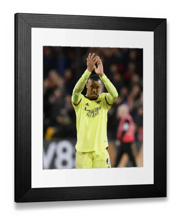 Framed Print : Gabriel Applauding Arsenal Fans: Crystal Palace vs Arsenal, Premier League 2021-22 Framed Print : Gabriel Applauding Arsenal Fans: Crystal Palace vs Arsenal, Premier League 2021-22