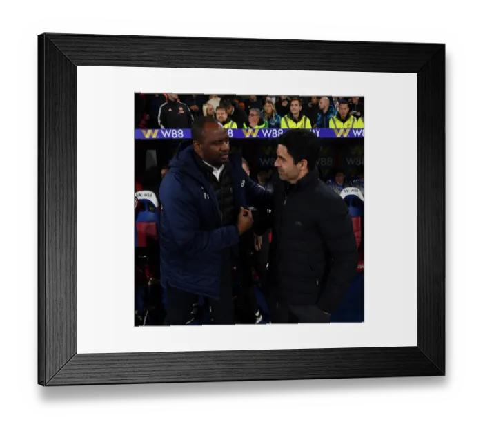 Framed Print : Mikel Arteta vs. Patrick Vieira: A Legendary Rivalry Reignites - Crystal Palace vs. Arsenal, Premier League 2021-22