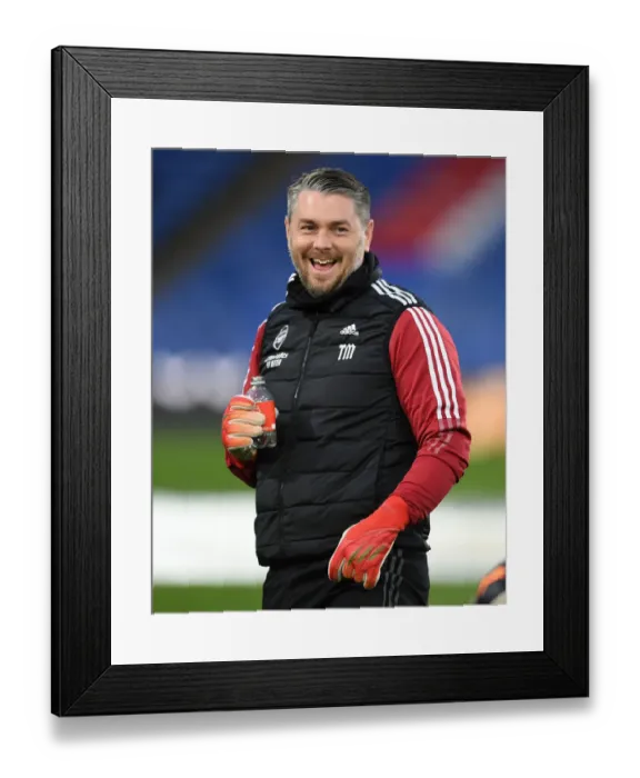 Framed Print : Arsenal Goalkeeping Coach Terry Mason Prepares for Crystal Palace vs Arsenal - Premier League 2021-22 Framed Print : Arsenal Goalkeeping Coach Terry Mason Prepares for Crystal Palace vs Arsenal - Premier League 2021-22