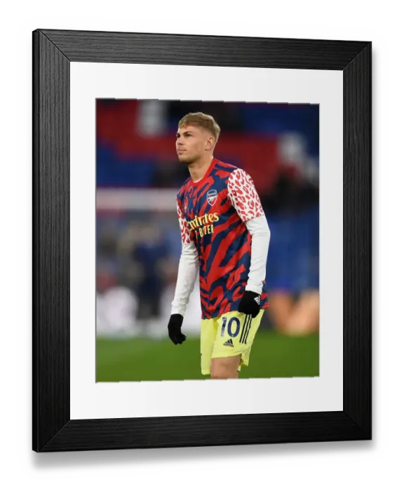 Framed Print : Arsenal's Emile Smith Rowe Warming Up Ahead of Crystal Palace Clash - Premier League 2021-22 Framed Print : Arsenal's Emile Smith Rowe Warming Up Ahead of Crystal Palace Clash - Premier League 2021-22