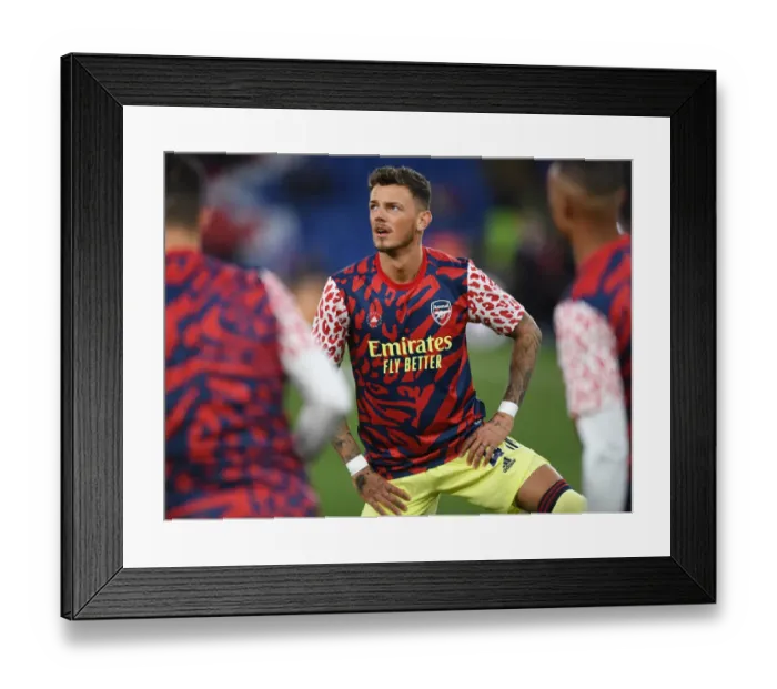 Framed Print : Ben White: Arsenal Defender's Focused Preparation Ahead of Crystal Palace Showdown Framed Print : Ben White: Arsenal Defender's Focused Preparation Ahead of Crystal Palace Showdown