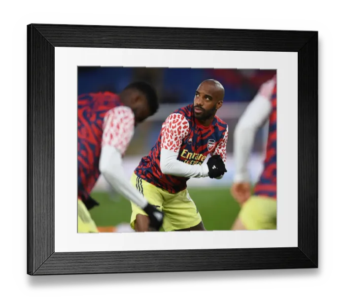 Framed Print : Arsenal's Alexandre Lacazette Prepares for Crystal Palace Clash in Premier League