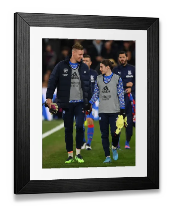 Framed Print : Arsenal's Bernd Leno and Marcelo Flores Prepare for Crystal Palace Clash in Premier League