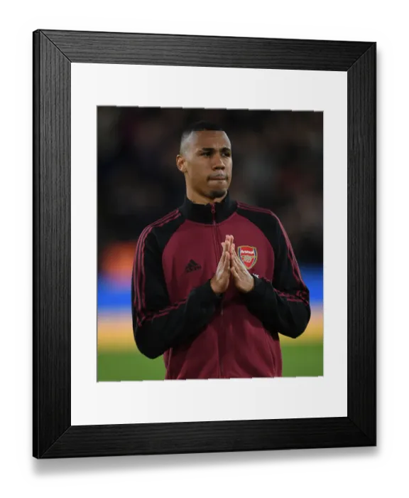 Framed Print : Gabriel Magalhaes: Arsenal's Fortified Wall Readies for Crystal Palace Clash - Premier League 2021-22