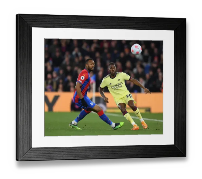 Framed Print : Clash at Selhurst Park: Nuno Tavares vs. Jordan Ayew