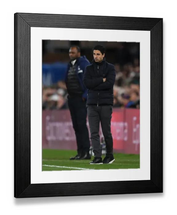 Framed Print : Arsenal's Mikel Arteta at Crystal Palace: Premier League Clash, London 2022